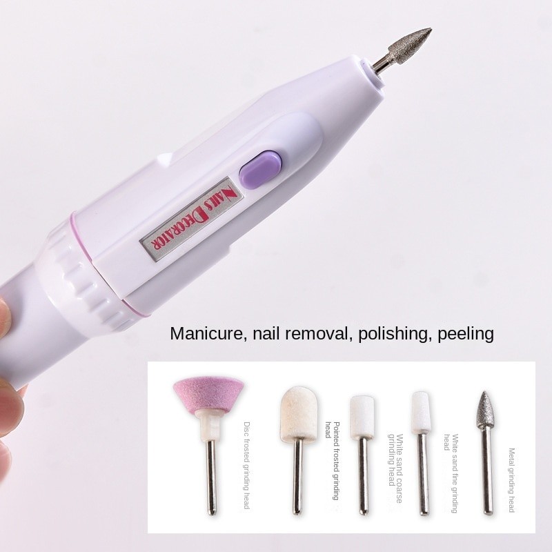 5 In 1 Professional MINI Electric Nail Drill Kit Manicure Pedicure Grinding Polishing Nail Art Sanding File Pen Tools Machine