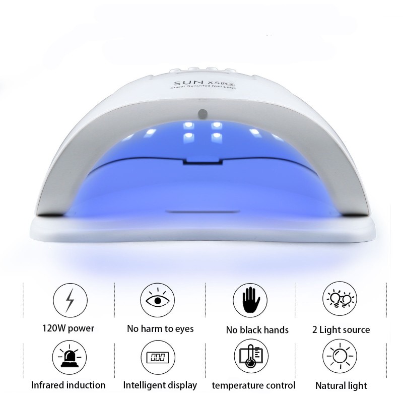 LED Nail Lamp For Manicure 72W Nail Dryer Machine UV Drying Lamp For Curing UV Gel Nail Polish With Motion Sensing LCD Display