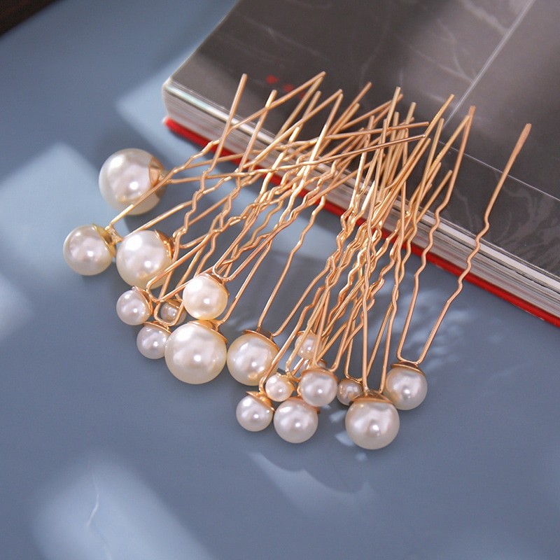 Hairpin Ancient Style Updo Ornament Small Hairpin Pearl Hairpin Ancient Costume Modeling Accessories Fairy U-Shaped Hairpin Hanf