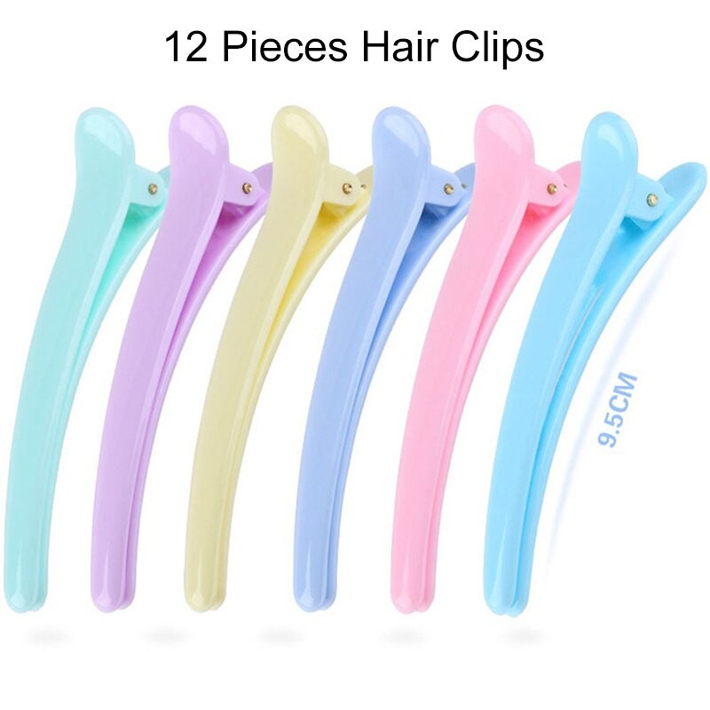 9.5cm 12 PCS Set Women Girl Candy Color Hair Clips