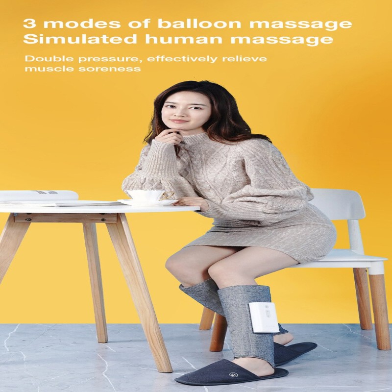 MUKASI Electric Leg Massager Calf Muscle Massage Machine With Pneumatic Compression Heating Vibrator Pressotherapy Pain Relief