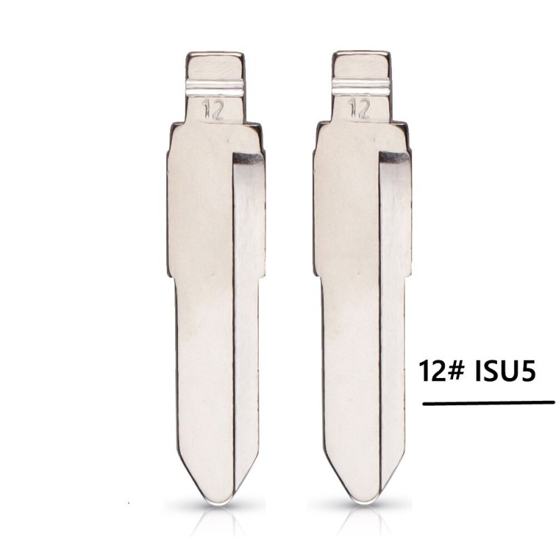 10Pcs/Lot New Metal Blank Uncut KD VVDI JMD Remote Key #12 Key Blade LISHI ISU5 For ISUZU Car Flip Key Blade Locksmith Tool