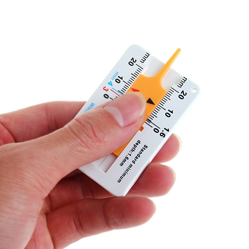 1Pc New Tyre Tread Depth Gauge Car Motorcycle Trailer Wheel Measure Tool  85DF