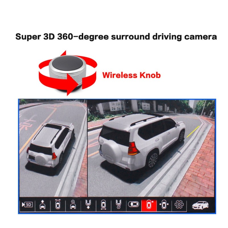 Smartour 3D 360 Degree Surround View System AHD 1080P Car Camera HD Vehicle Multi-angle Bird View 3D Camera