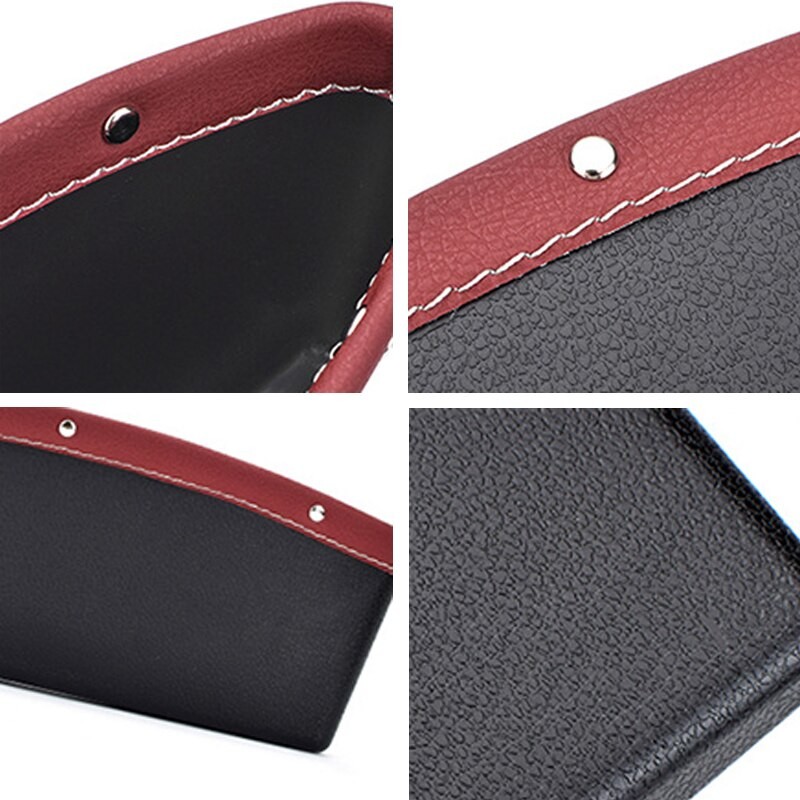 PU Leather Car Organizer Storage Car Seat Slit Gap Pocket Universal Driver Seat Catcher Cup Holder Car Interior Accessories