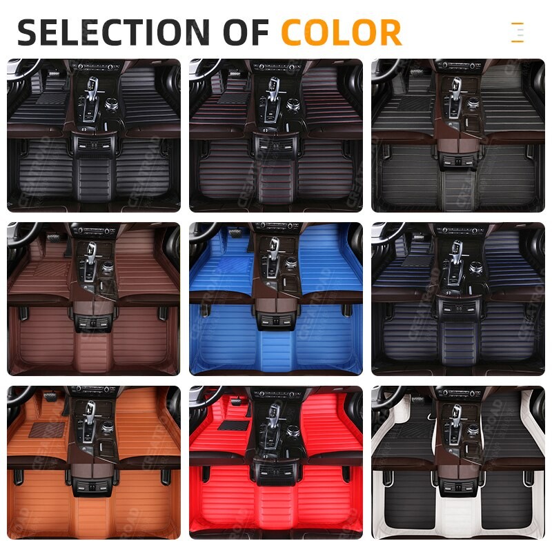 Custom Car floor mats for Toyota PradoÃ¯Â¼Ë†EIGHT SEATÃ¯Â¼â€°2006 2007 2008 2009 auto foot Pads automobile carpet cover