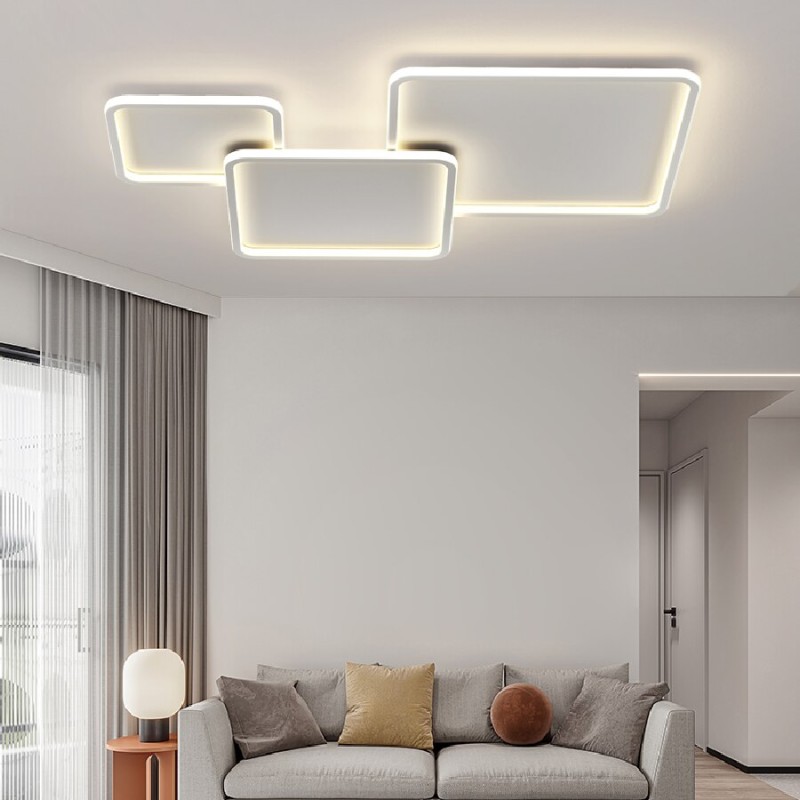 Chandelier For Living Room Minimalist White Home Decor Modern Kids Bedroom Apartment Kitchen Led Ceil Lamp With Remote control