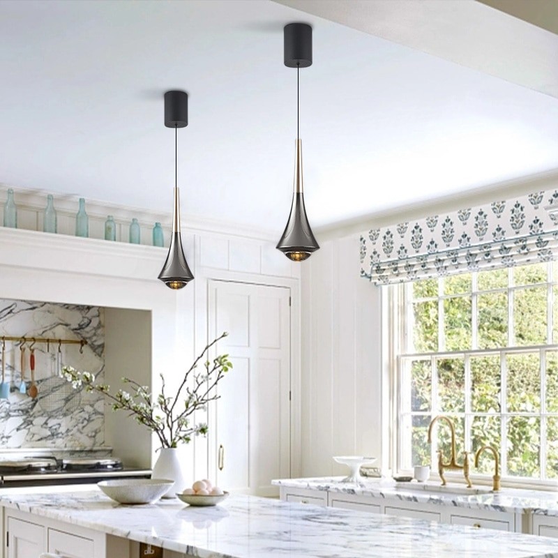 Modern Creative Water Drop Pendant Light Dimmable for Dining Room Kitchen Island Bedroom Bedside Led Hanging Lamp Home Decor