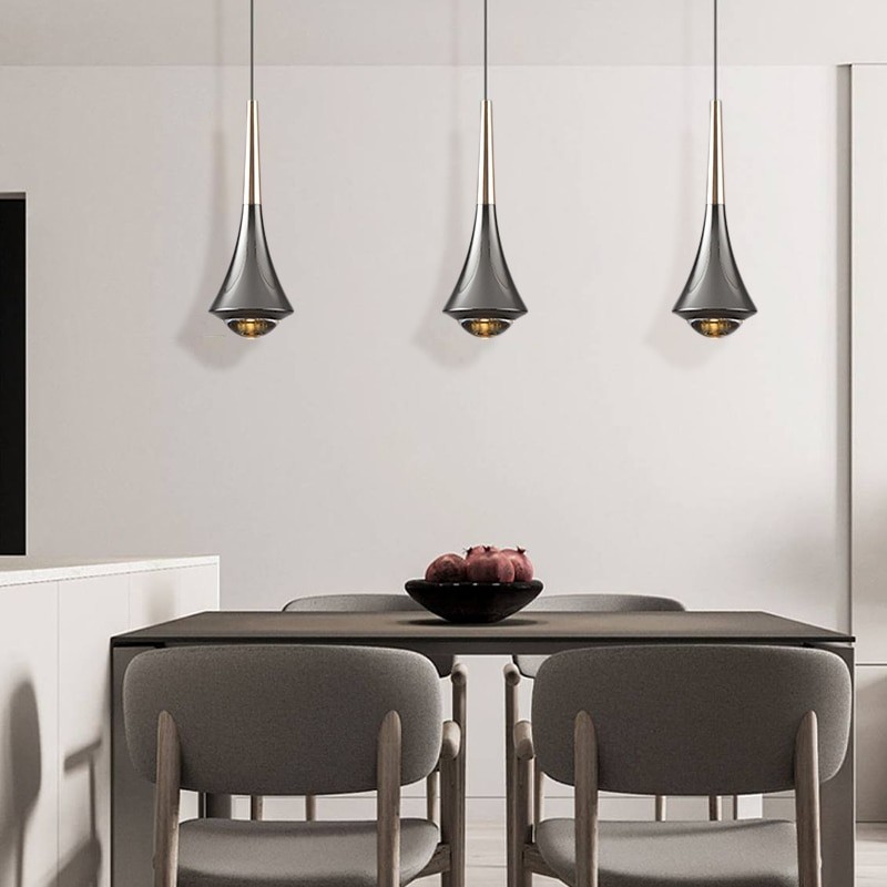 Modern Creative Water Drop Pendant Light Dimmable for Dining Room Kitchen Island Bedroom Bedside Led Hanging Lamp Home Decor