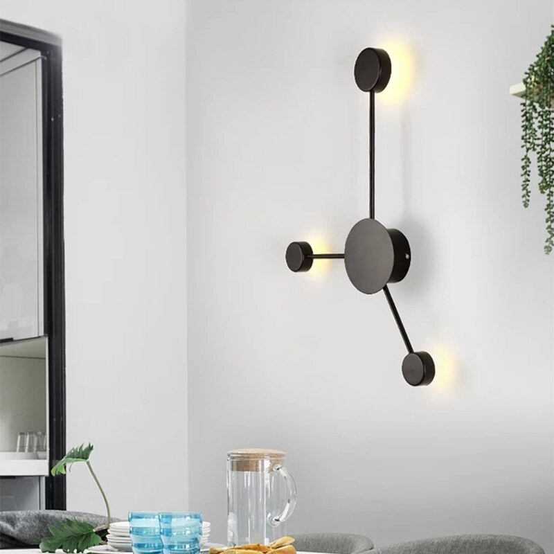 Postmodern wall lamp simple led living room wall lighting bedroom bedside creative aisle hotel exhibition hall Wall Sconce Lamps