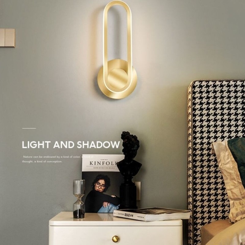 New rotatable LED bedside lamp, room aisle light, bedroom simple energy saving wall light, living room master bedroom wall light