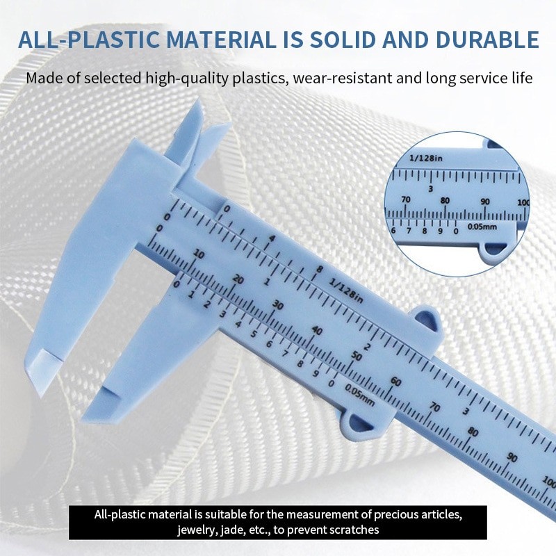 Mini Plastic Caliper Wenwan Caliper Anti-Collision Caliper Handle Playing Caliper Walnut Bracelet Measuring Caliper for Students