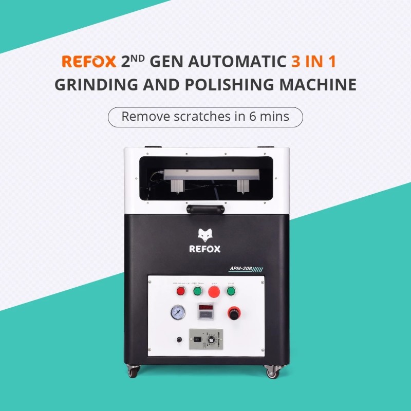 REFOX APM-20B APM-40B APM-80  Grinding and Polishing Machine For iPhone Mobile Phone Watch LCD Screen Scratch Removing Refurbish
