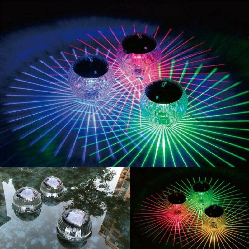 Outdoor Floating Underwater Ball Lamp Solar Powered Color Changing Swimming Pool Party Night Light For Yard Pond Garden Lamp HOT
