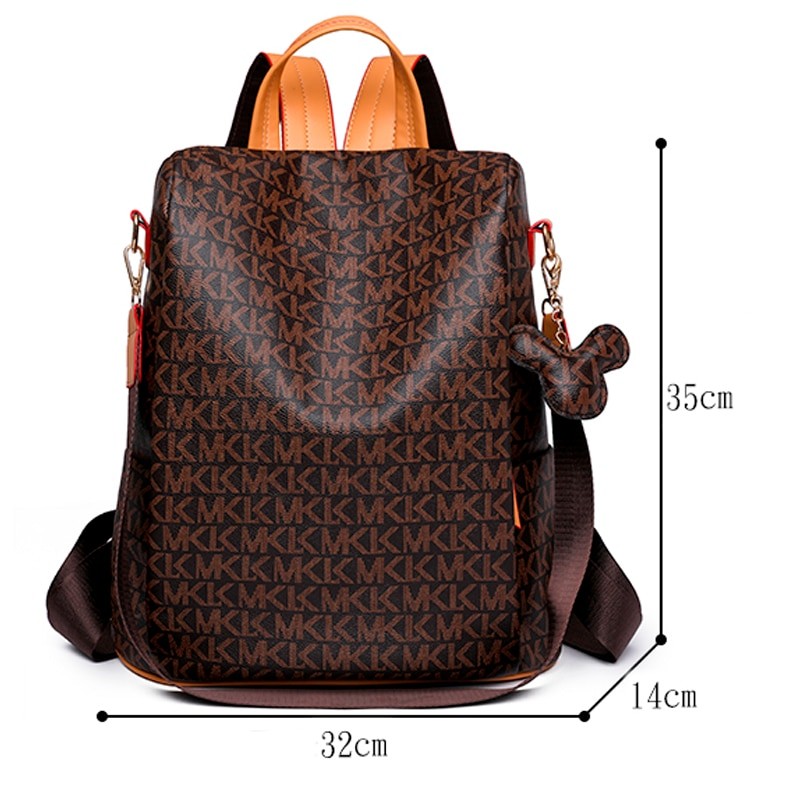 Luxury Backpack Women's Brand Designer Backpack PVC Anti Theft Schoolbags Double Shoulder Single Shoulder Switchable Design Bags