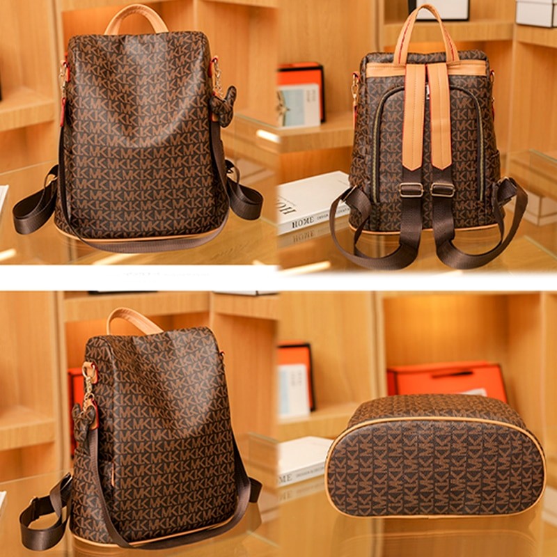 Luxury Backpack Women's Brand Designer Backpack PVC Anti Theft Schoolbags Double Shoulder Single Shoulder Switchable Design Bags