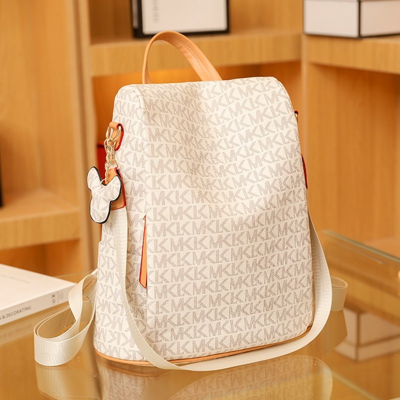 Luxury Backpack Women's Brand Designer Backpack PVC Anti Theft Schoolbags Double Shoulder Single Shoulder Switchable Design Bags