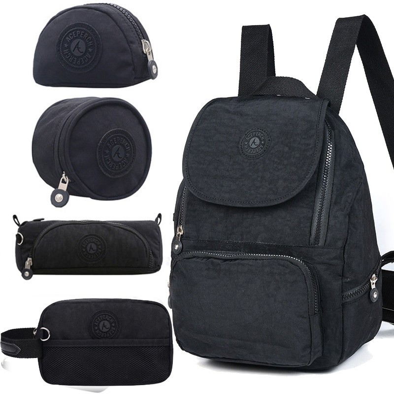 ACEPERCH Women Mochilas Women Original Backpack Waterproof Nylon Backpack Lady Wen's Backpacks Casual Travel Bag Bolsa Mochila