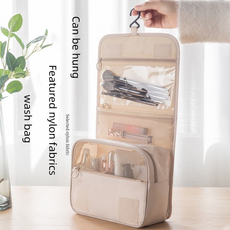 New Fashion Cosmetic Bag Small Portable South Korea Simple Girl Heart Toiletry Bag Large Capacity Men's Cosmetic Bag