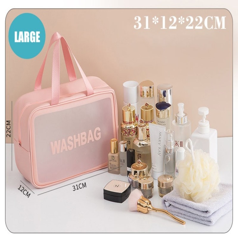 Net Red Cosmetic Bag Ins Large Capacity Portable Travel Toiletry Bag Transparent Waterproof Skin Care Storage Box