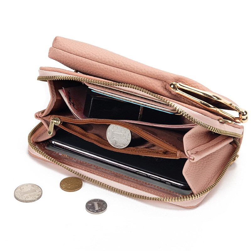 Buylor Bolsa Touch Screen Shoulder Bag Women Cell Phone Crossbody Bags Women Wallet Card Coin Purse Soft Leather Handbag Clutch