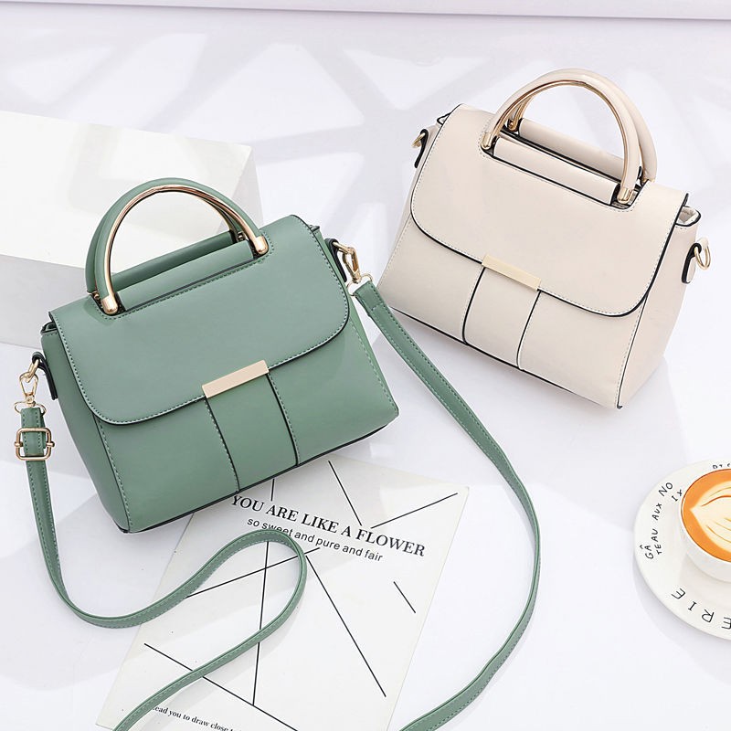 Handbag for Women Solid Color PU Leather Small Square Bag Luxury Designer Trend 2023Casual Tote Shoulder Crossbody Bag Bolsa
