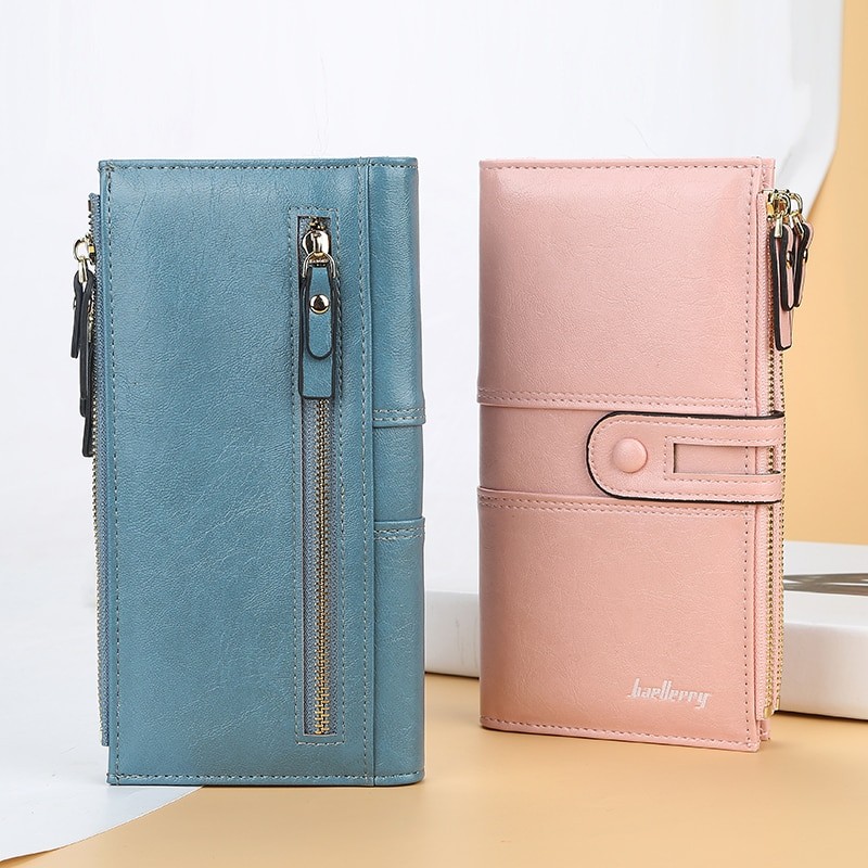 Women Wallets Fashion Long Leather Top Quality Card Holder Classic Female Purse Zipper Brand Wallet For Women