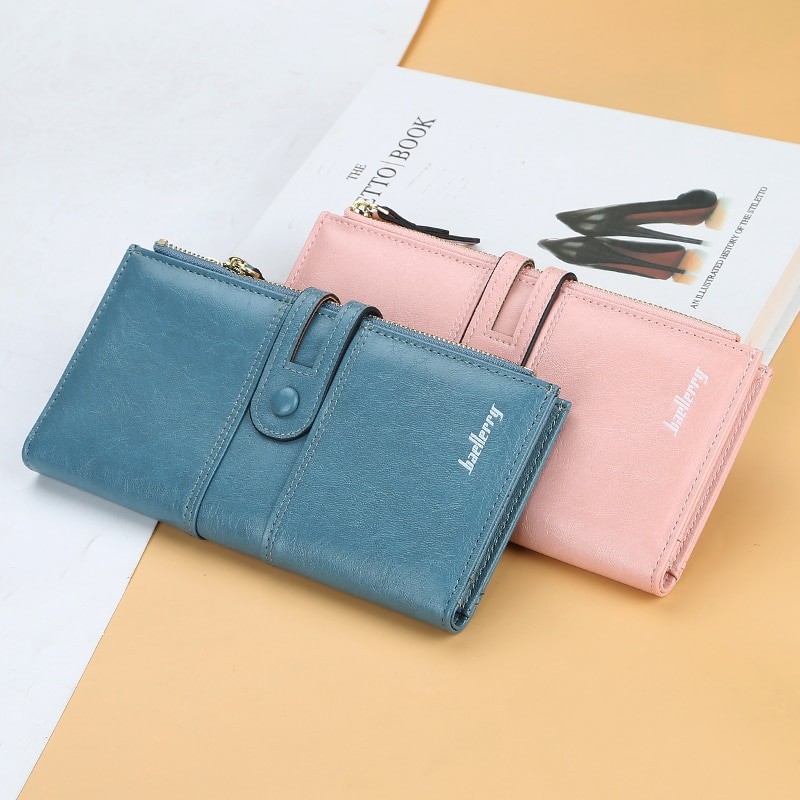 Women Wallets Fashion Long Leather Top Quality Card Holder Classic Female Purse Zipper Brand Wallet For Women