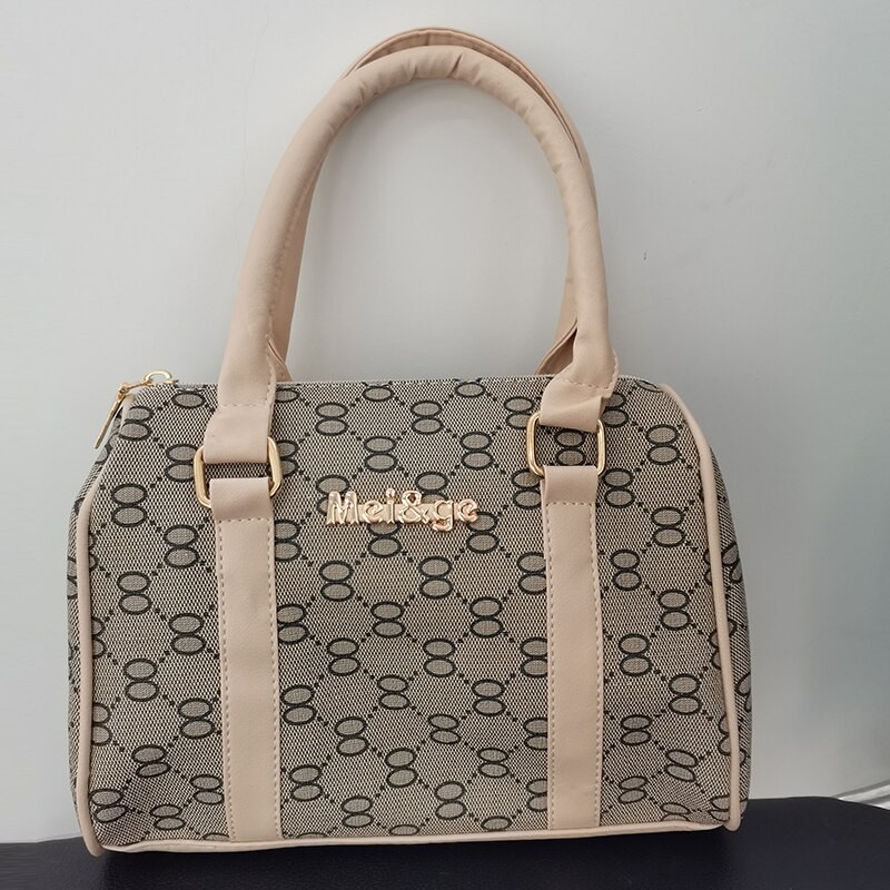 6PCS Women Tote Set Fashion PU Leather Ladies Handbag 8 words Print Messenger Shoulder Bag Wallet Bags Famous brand Designer