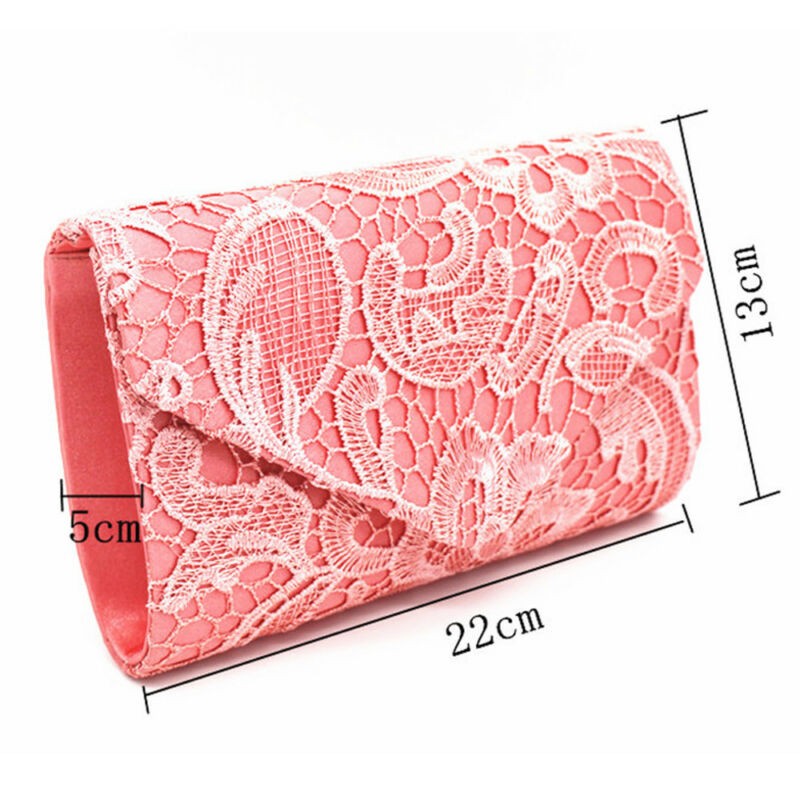 Women Floral Lace Evening Party Women Clutch Bag Bridal Wedding Purse Handbag Ladies Formal Evening Bag Shoulder Bags