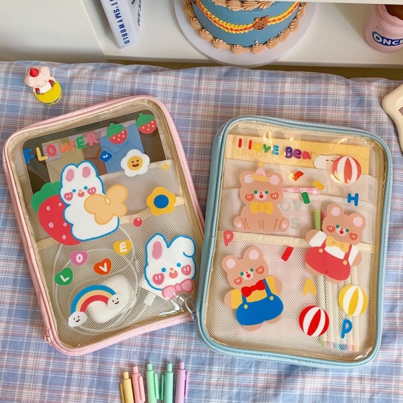 Bentoy Milkjoy Jelly transparent Girls Soft Mini Laptop Bag  11 10.2 inch Business Mac  Women Cute Handbag