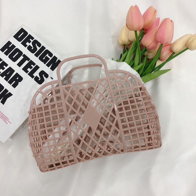 Summer Woman Clutch Bag Yellow Small Basket  Beach Bag Outdoor Jelly Bag Purses and Handbags Luxury Designer