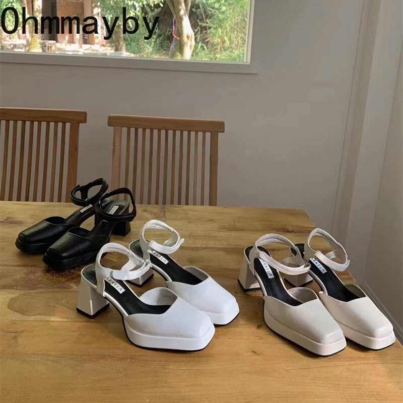 2023 Summer New Singbacks Women Sandal Fashion Platform Thick High Heels Ladies Elegant Dress Party Pumps Shoe