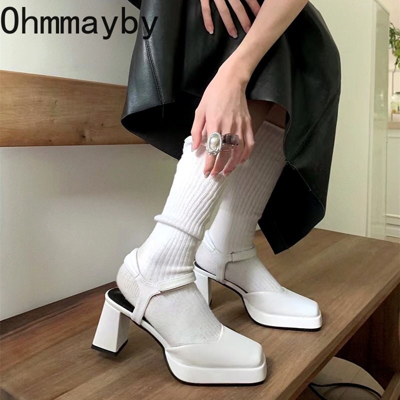 2023 Summer New Singbacks Women Sandal Fashion Platform Thick High Heels Ladies Elegant Dress Party Pumps Shoe