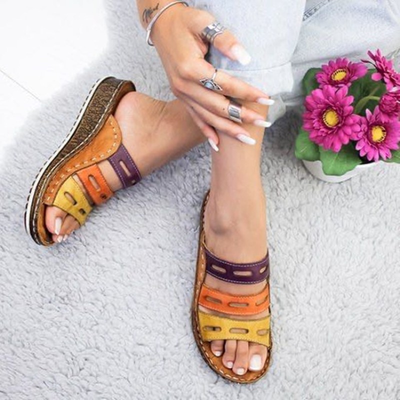 Women Sandals 2023 Summer New Fashion Wedges Shoes Womens Outdoor Slippers Platform Sandals Flip Flops Ladies Beach Casual Shoes