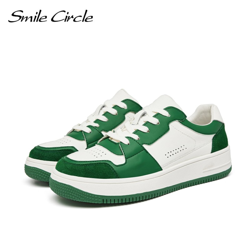 Smile Circle 2022 Sneakers Women Flat Platform Shoes Fashion Breathable Thick bottom Running Casual Student Ladies Sneakers