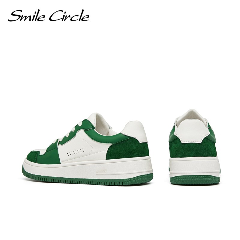 Smile Circle 2022 Sneakers Women Flat Platform Shoes Fashion Breathable Thick bottom Running Casual Student Ladies Sneakers