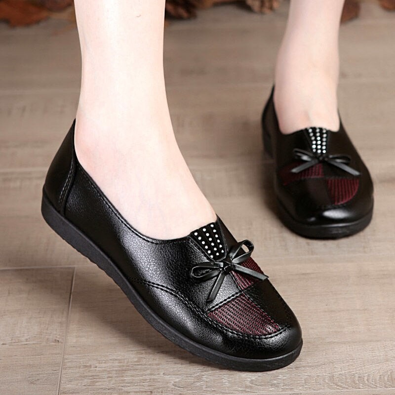 2022 Cheap Shoes Women Leather Flats Female Flats Spring Shoes 2022 Classic Women's Loafers Casual Leather Shoes