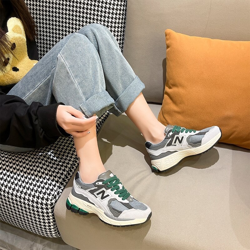 Old daddy shoes female 2023 spring and autumn fashion Aggan shoes thick bottom hundred casual shoes n word sports shoes ins tide
