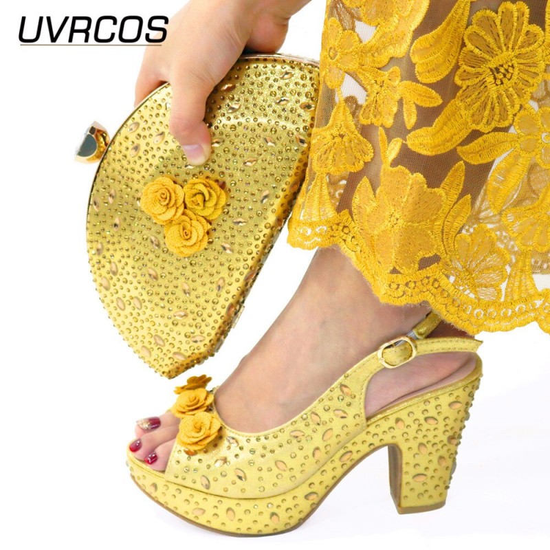 New Arrival Italian Design R.Blue Color Ladies Shoe with Matching Bag Set 2022 Nigerian Shoes and Bag Set for Wedding