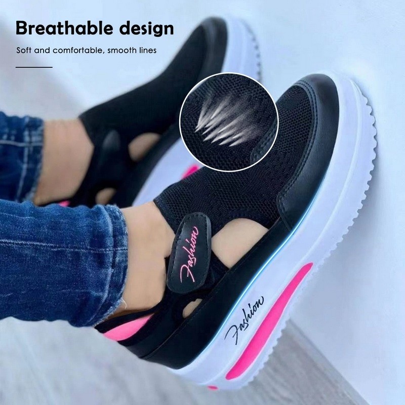 Spring-Summer Womens Sneakers Casual Shoes Ladies Running Shoes Female Platform Shoes Mesh Breathable Comfort Women Sport Tennis