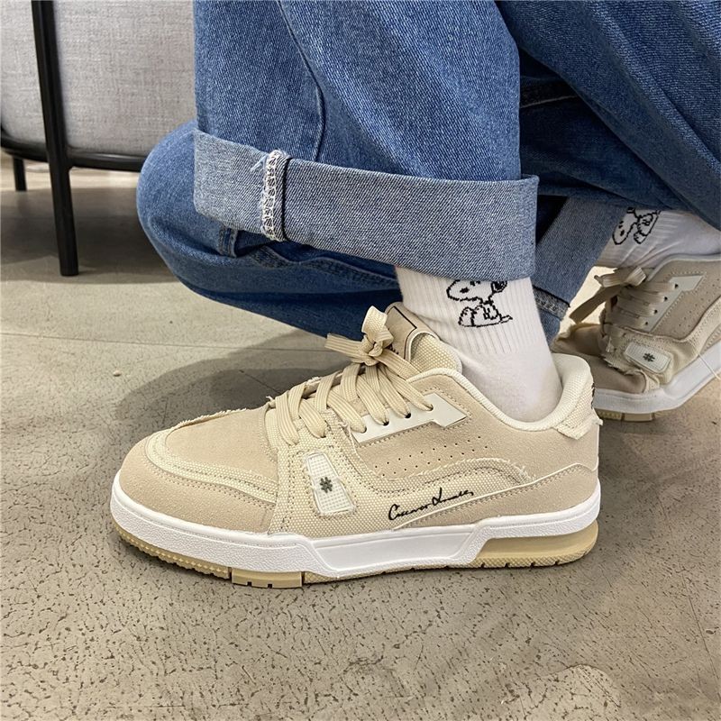 HOUZHOU Harajuku Y2k Platform Shoes Women Canvas Korean Fashion Lace Up Sneakers Female Sports Comfortable Shoe Casual Flats