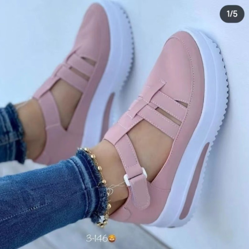 2023 Women's Sneakers Platform Casual Breathable Sport Design Vulcanized Shoes Wedges Fashion Female Footwear Zapatillas Mujer
