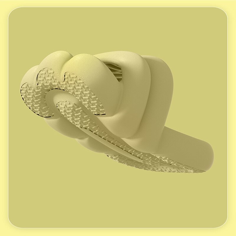 Thick Sole Design Slides Soft House Slipper Indoor Casual Waterproof Shoe EVA Couple Flips Flops Cute Women Fashion Flat Sandals