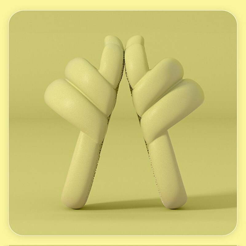 Thick Sole Design Slides Soft House Slipper Indoor Casual Waterproof Shoe EVA Couple Flips Flops Cute Women Fashion Flat Sandals