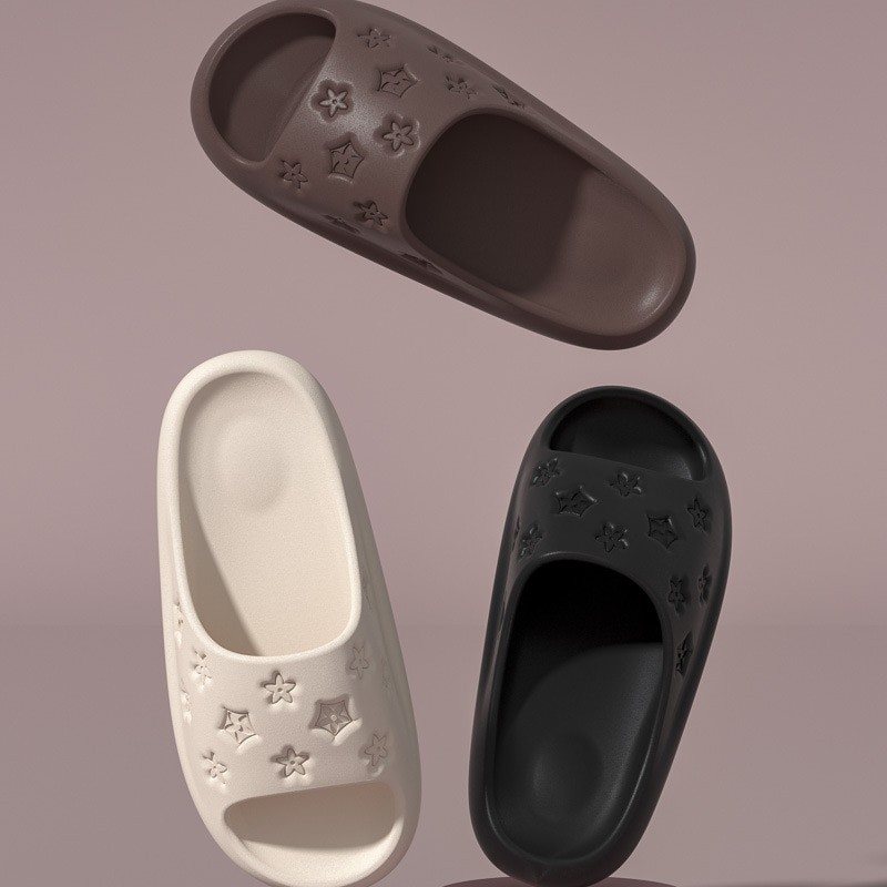 Women House Slippers Super Soft Sole Couple Shoes Star Hollow Out Cute Indoor Sandals Bathroom Non-slip Bedroom Casual Slippers