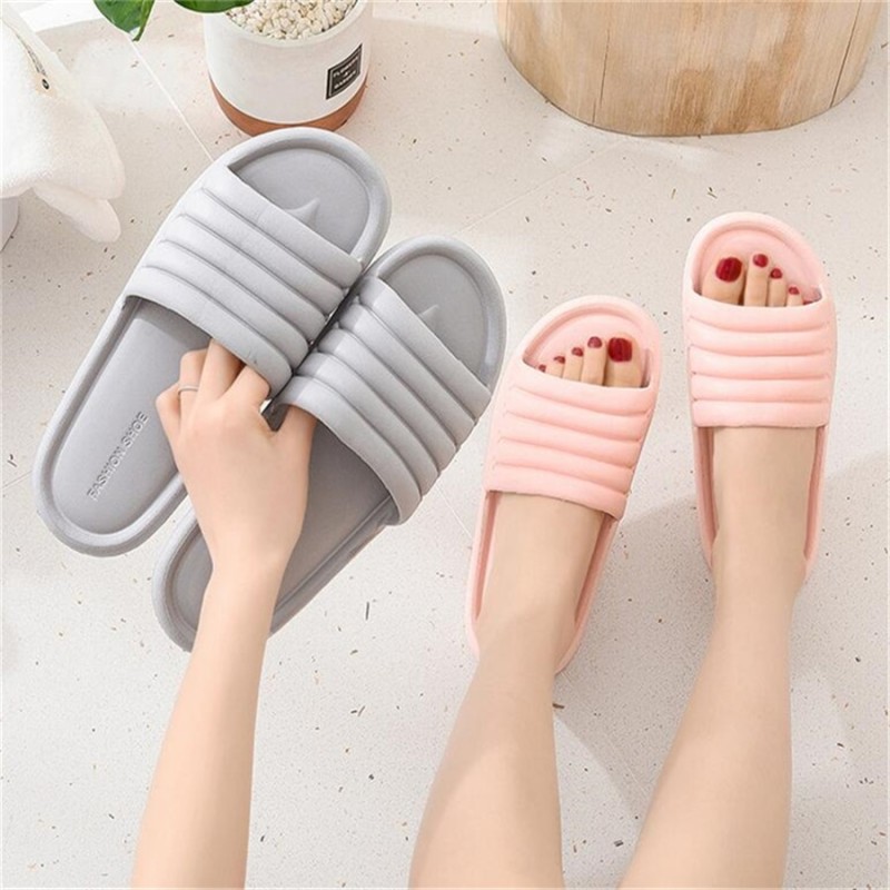 Fashion House Slippers EVA Soft Sole Slide Sandals Men Women Indoor Comfortable Non-slip Home Shower Slippers