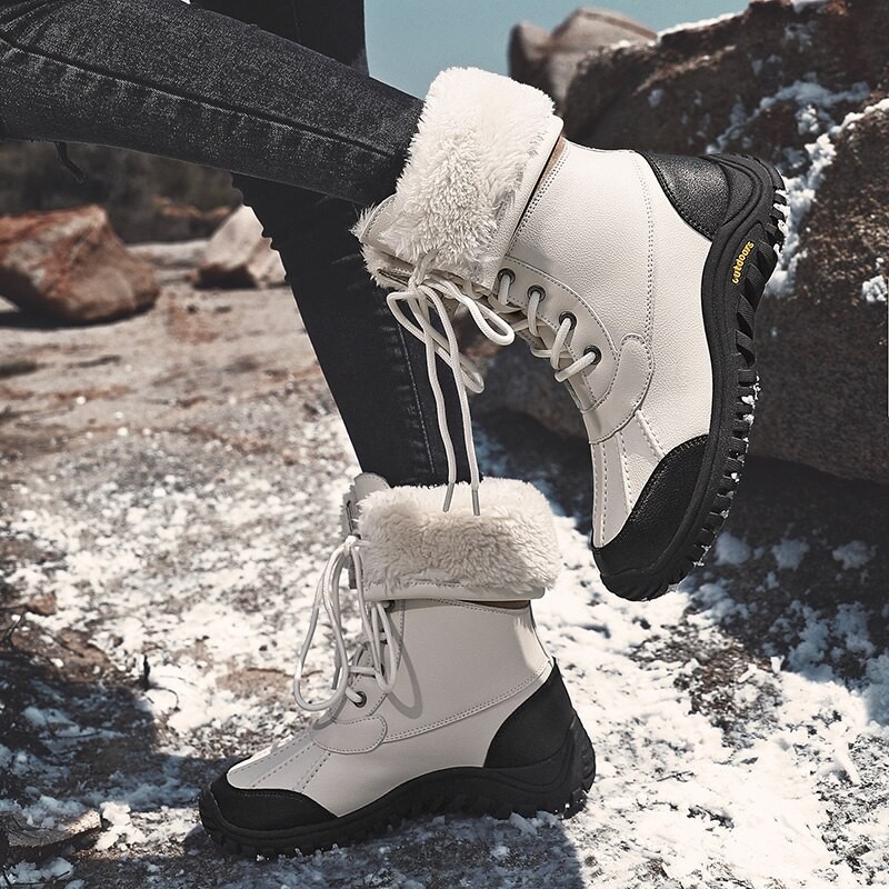 Women Winter Snow Boots Plush Warm Ankle Boots Womens Shoes Waterproof Boots Women's Female Hiking Shoes Booties Botas Mujer