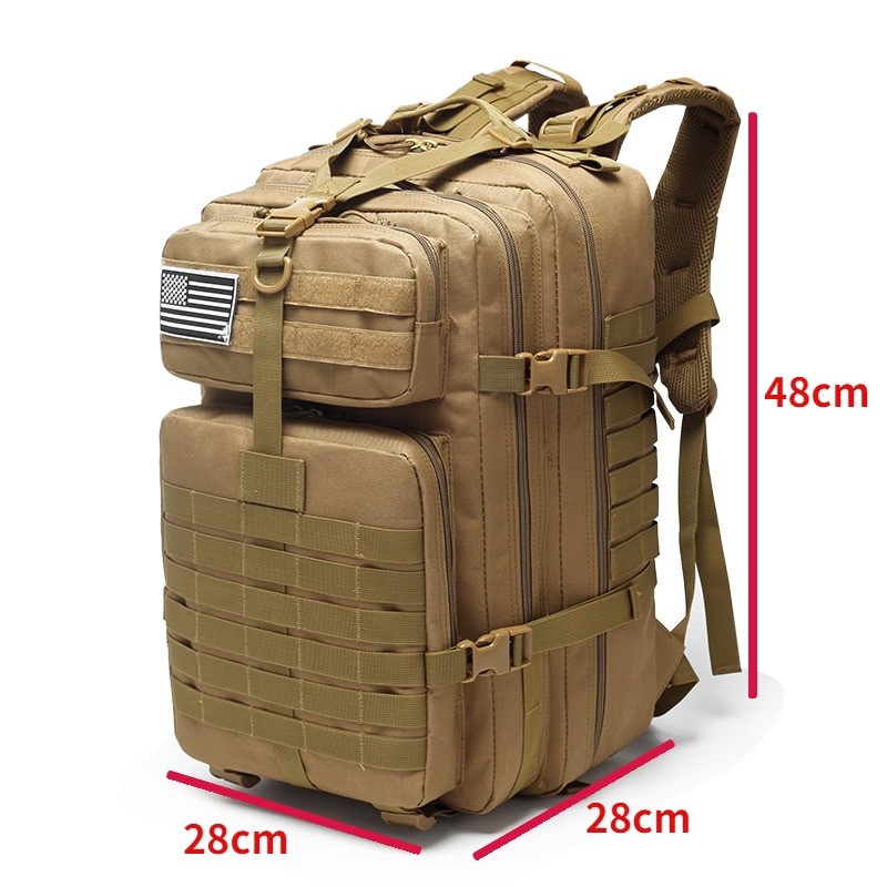 45L 800D Nylon Waterproof Fishing Hunting Backpack Outdoor Sports Camping Hiking Travel Bags Military Tactical Portable Backpack