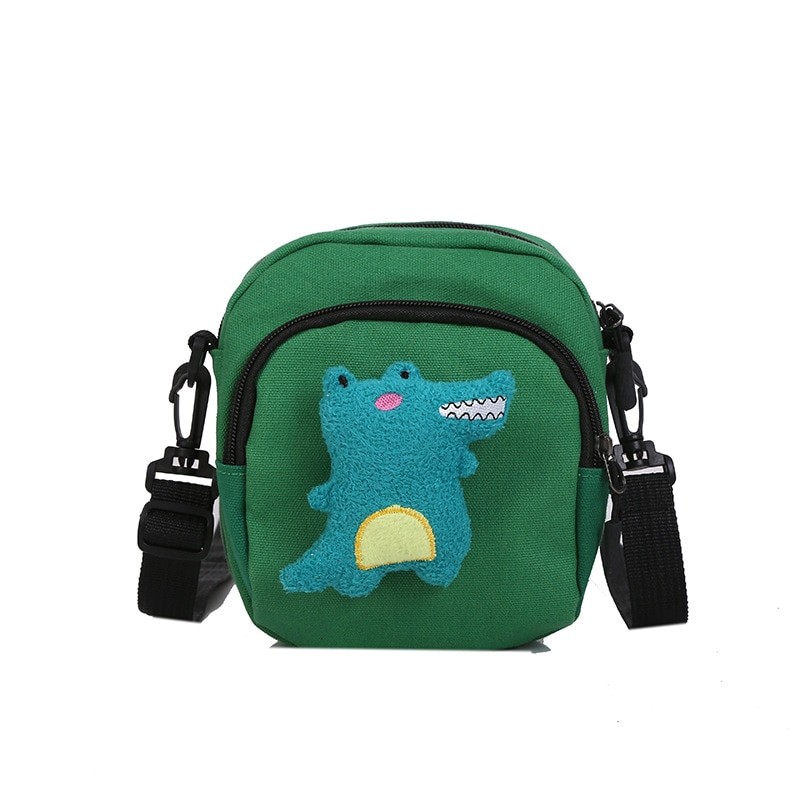 2020 new ins street shooting cute little dinosaur messenger bag girl small fresh wild fashion canvas bag female student bag